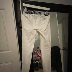 Muscle Nation White Compression Leggings
